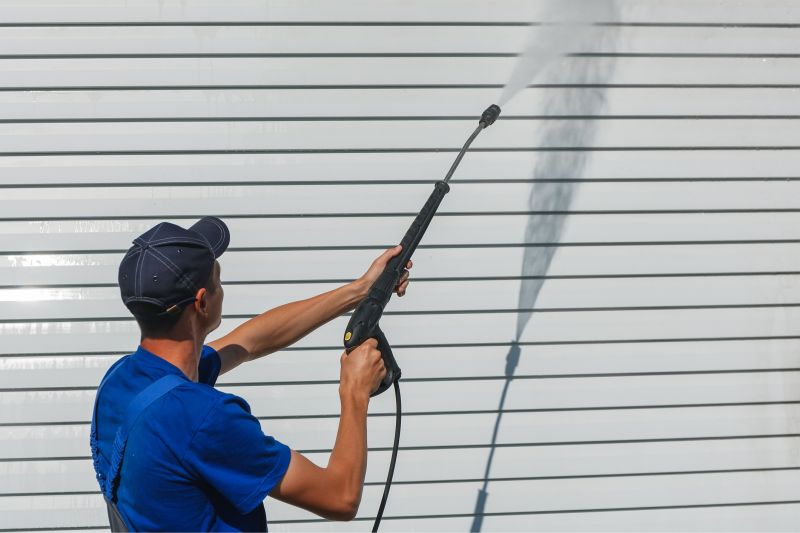 Power Washing on Commercial Facade